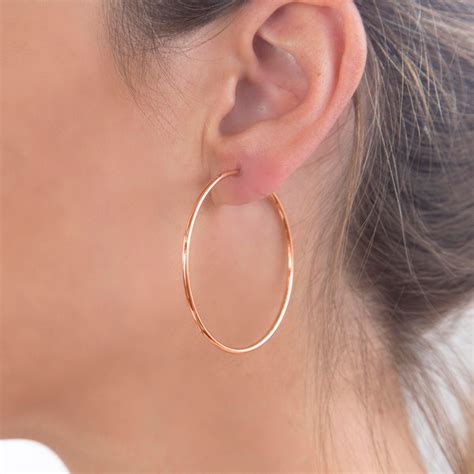 Gold Hoop Earrings Real Gold 14k Earrings Large Hoop Earrings Dangle