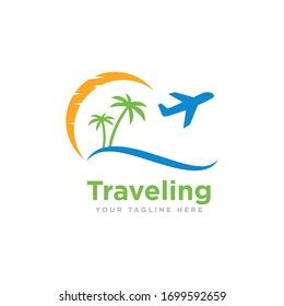 Summer Travel Logo Icon Vector Template Stock Vector Royalty Free