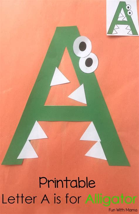 Upon their arrival, she begins to explore her new habitat, meeting local children and learning their routines and customs. Printable Letter A Crafts A is for Alligator | Letter a ...