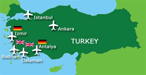 Map Of International Airports In Turkey Map Of Beacon