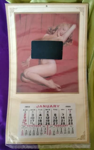 REPRODUCTION Marilyn Monroe Nude Calendar Golden Dreams