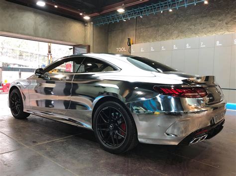 Chrome Wrapped Mercedes Benz S63 Amg Coupe Pinterest Entmillionaire