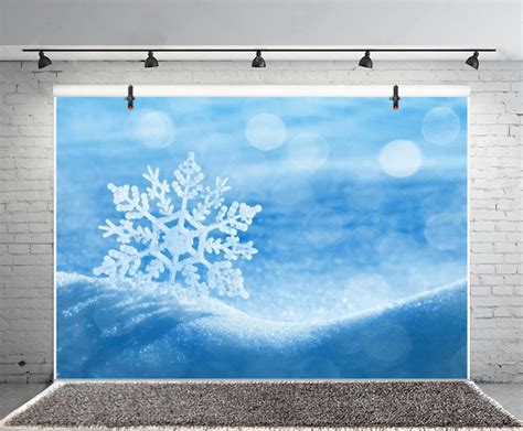 Laeacco Winter Snow Snowflake Light Bokeh Baby Portrait Photography