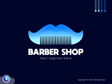 Barber Shop Logo Abstract Barber Logo Modern Barber Logo By