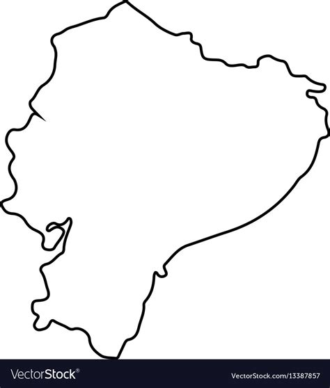 Mapa De Ecuador Silueta Del Vector Del Mapa De Ecuador Fondo Images