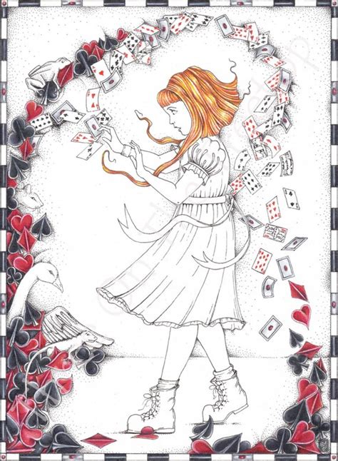 Alice In Wonderland Art Whimsical Art Print By Threeonthetreetop