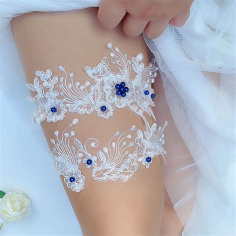 Pcs Wedding Garter Lace Beads Embroidery Flower Sexy Garters Women Female Bride Thigh Ring