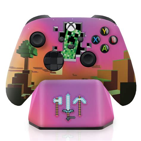 Minecraft World Xbox Series X Controller With Charging Station New
