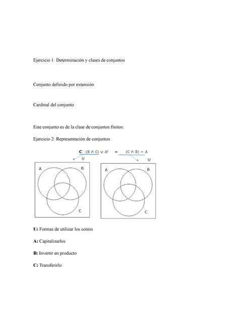 Pensamiento Lógico Matemático Ejercicio 1 Determinación y clases de
