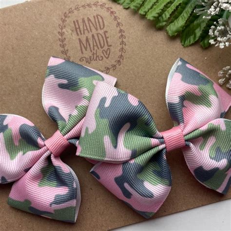 Camouflage Hair Bow Etsy