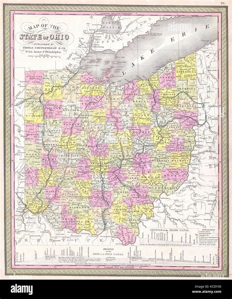 1847 Map Of Ohio Sa Mitchell Map
