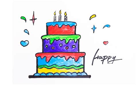 How To Draw A Birthday Cake