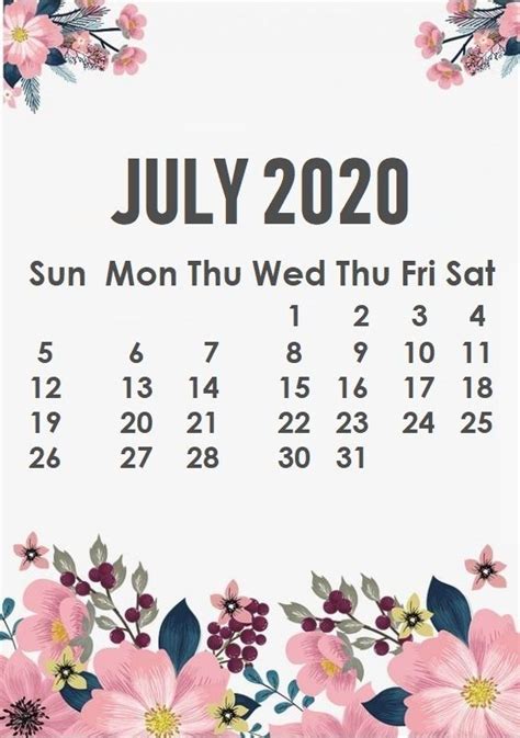July 2020 Iphone Calendar Wallpaper Calendar Wallpaper July Calendar