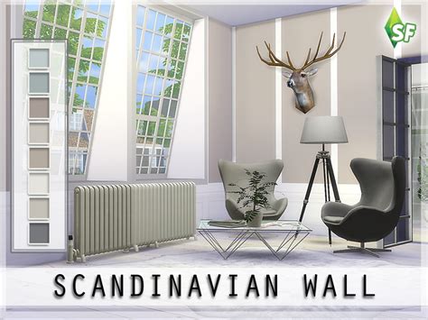 Sims 4 Ccs The Best Scandinavian Wall Set By Simfabulous