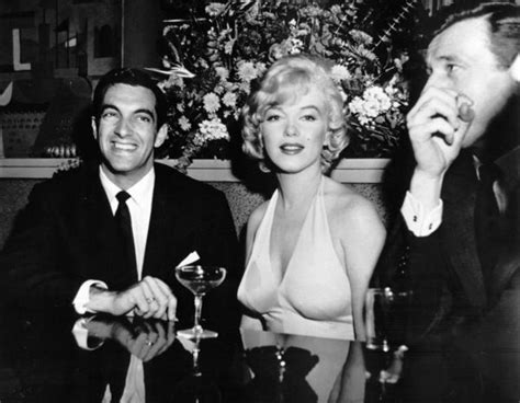 Marilyn With Frankie Vaughan And Yves Montand At A Press Conference For