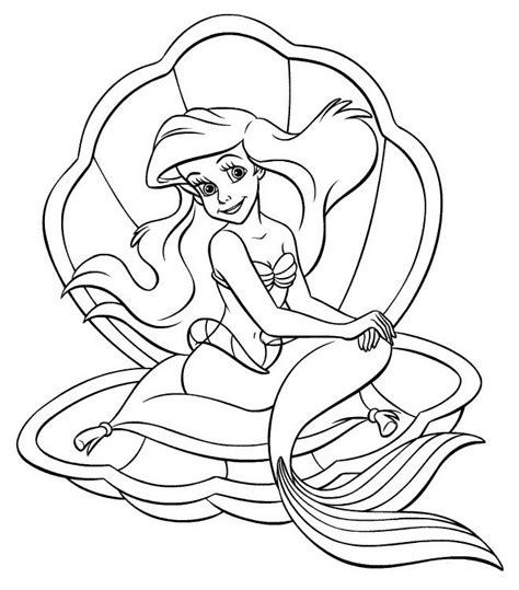 Princess Little Mermaid Coloring Pages Clip Art Library