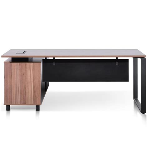 Lacasa Executive Office Desk Right Return 180cm Walnut Black By