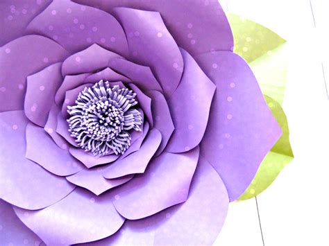 Paper flower template, pdf flower template, diy flower. Free Flower Template: How to Make Large Paper Flowers