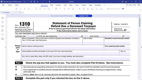 Irs Form 1310 How To Fill It Right