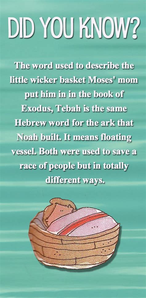 Interesting ‪‎biblefacts‬ About Moses And Noah Bible Facts