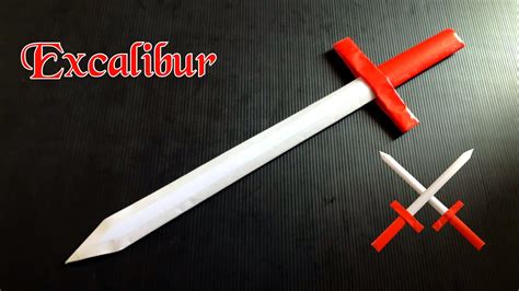 สอนวิธีพับดาบเอสคาริเบอร์ เท่ๆ How To Make Paper Excalibur Sword