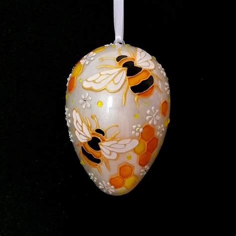 Bee Easter Egg For Basket Easter Egg With Flowers Easter T For