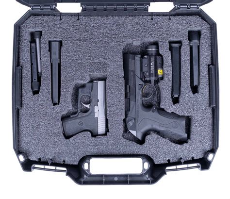 case club 4 pistol dual level hard sided padlockable carrying case
