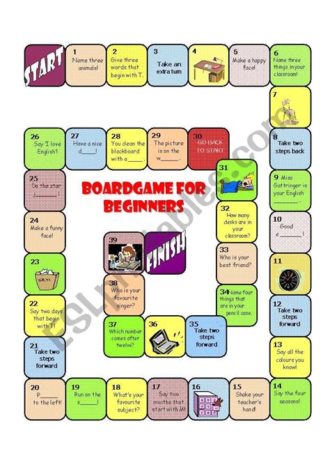 Maybe you would like to learn more about one of these? BOARDGAME for beginners - ESL worksheet by roga