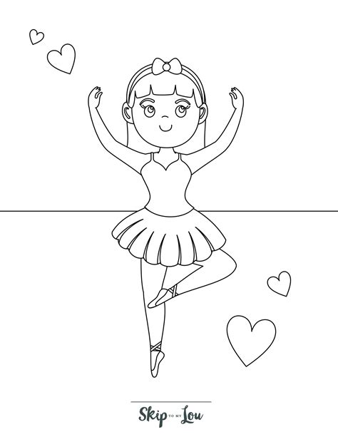 Ballerina Coloring Pages Free Beautiful Ballet Printables Skip Coloring Library