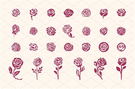27 Rose Symbols Icon Outline Icons ~ Creative Market