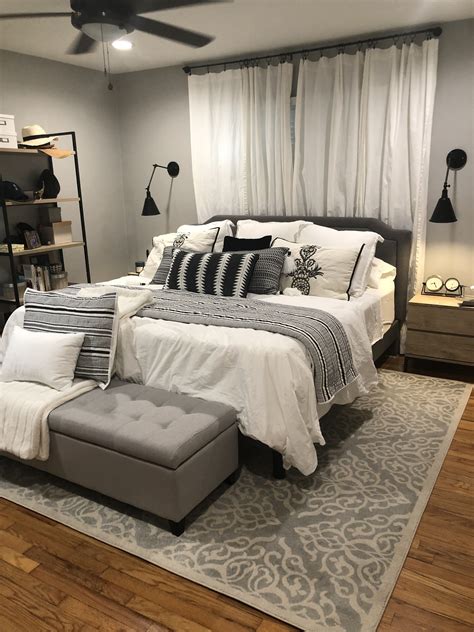 Bedroom In Gray Black And White Target Throw Pillows Black White And