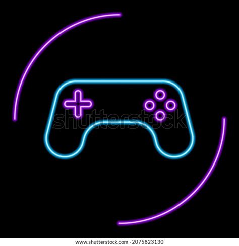 Gamepad Neon Sign Modern Glowing Banner Stock Vector Royalty Free
