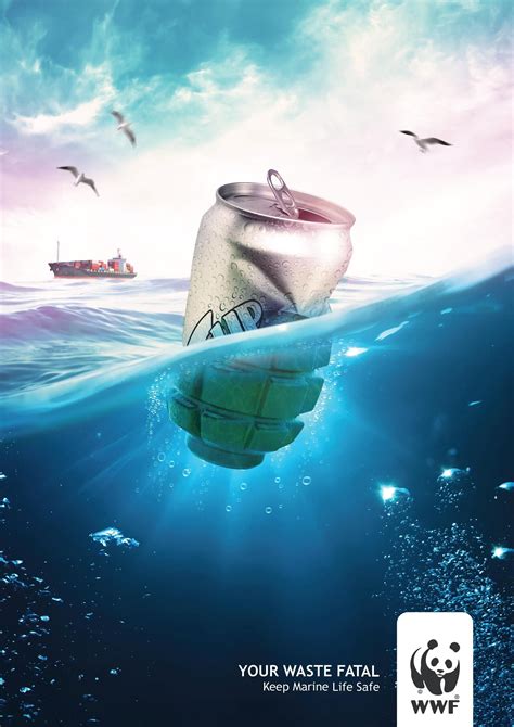 Wwf Print Ad Pollution Of The Seawater 2 Ads Creative Creative