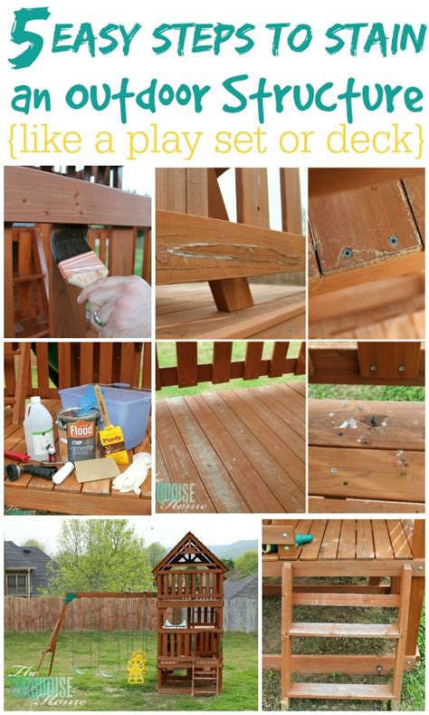 Choose from a wide selection of paint at lowe's®. 5 Easy Steps to Stain an Outdoor Structure | The Turquoise ...