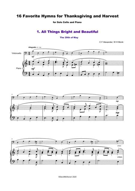 The swipe turning sequence can either be in numerical hymn number order or alphabetical hymn title order. Preview 16 Favourite Hymns For Thanksgiving And Harvest ...