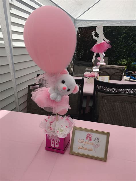See more ideas about teddy bear centerpieces, baby bear baby shower, teddy bear baby shower. Teddy bear wearing a tutu centerpieces | Balloon ...