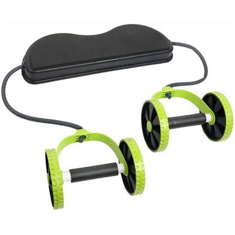 Abdominal Abs Roller Double Rollers Waist Wheel Handle Workout Roller