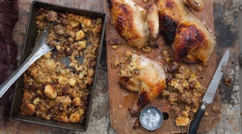 The centerpiece of contemporary thanksgiving in the united states and in canada is thanksgiving dinner, a large meal, generally centered on a large roasted turkey. Mexican Thanksgiving Turkey with Chorizo, Pecan, Apple ...