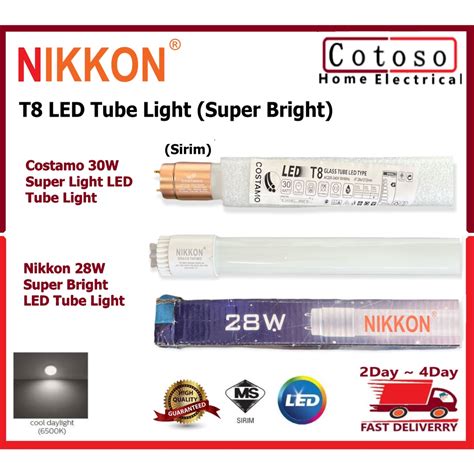Nikkon Led T8 Tube Light 28w 30w Super Bright Tube Light Mentol