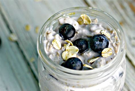 Blueberry Overnight Oatmeal In A Jar Recipe Mason Jar Breakfast