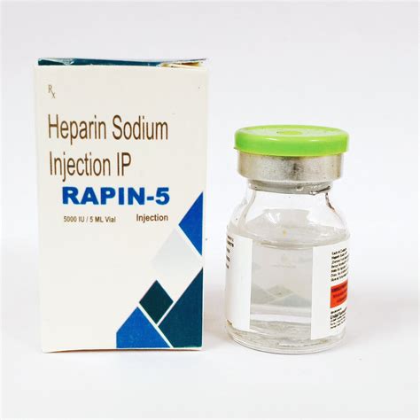 Rapin 5 Heparin Sodium 5000 Iu Injection Medev Healthcare
