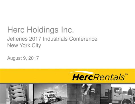 Herc Holdings Hri Presents At Jefferies 13th Annual Industrials