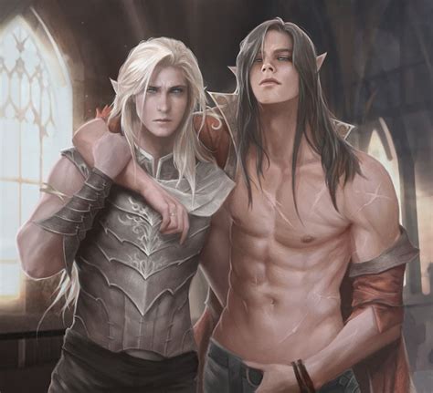 Two Male Characters Standing Next To Each Other
