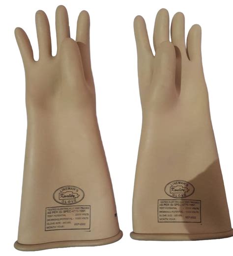 Plain Non Powdered KV Electrical Safety Rubber Hand Gloves At Rs Pair In Shirur