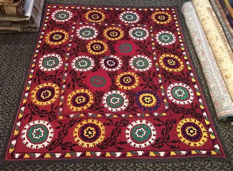 Vintage Suzani Blanket Colorful Handmade Suzani Bedspread Etsy Suzani Fabric Handmade