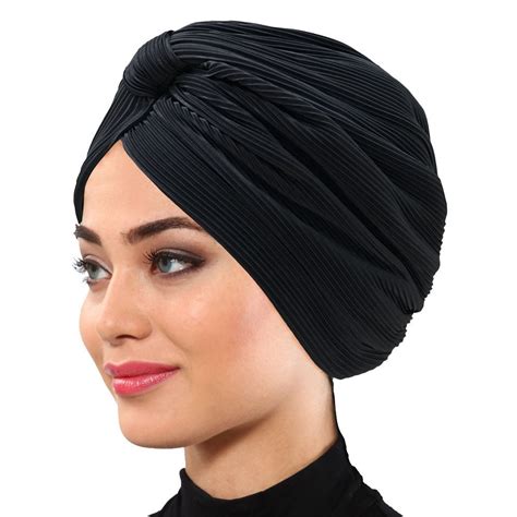 Turban Women Hat Fashion Turban Cap Bohemian Black Turban Etsy