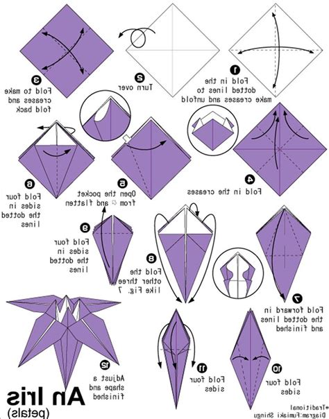 Origami Flower Instruction In 2020 Origami Lily Origami Lily