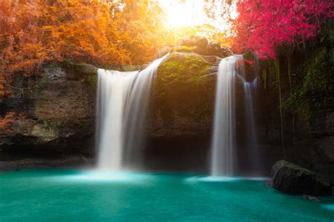 Found On Bing From Spadreams Com Autumn Forest Waterfall Beautiful Waterfalls