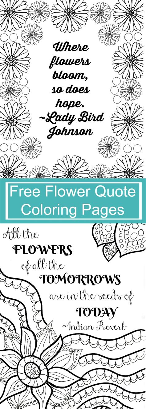 22 holiday coloring pages for adults photo ideas. FREE Printable Flower Quote Coloring Pages