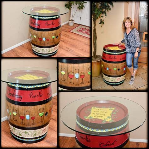 Wine lovers will enjoy this novelty accented august grove leila wine barrel end table with its vintage shades and elements. Wine Barrel 2017 is DONE | Wine barrel, Barrel, Glass top ...